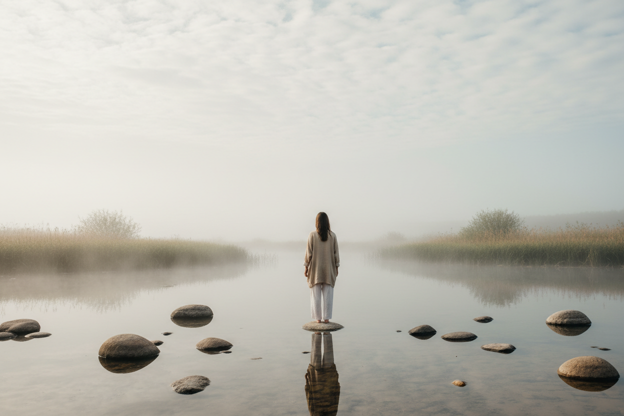 Woman nature minimalist ambient